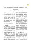 Notes on Learning to Compute and Computing to Learn