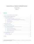 Statistical Inference: Maximum Likelihood Estimation ∗ Contents