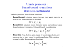 Atomic processes : Bound-bound transitions (Einstein coefficients)