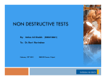 NON DESTRUCTIVE TESTS