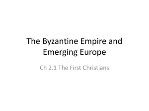 The Byzantine Empire and Emerging Europe