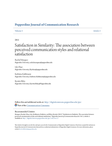 Satisfaction in Similarity - Pepperdine Digital Commons
