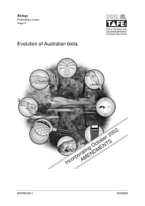 Evolution of Australian biota