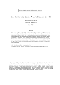 Does the Mortality Decline Promote Economic Growth?