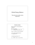 Global Energy Balance