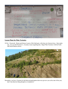 Lesson Plans for Plate Tectonics