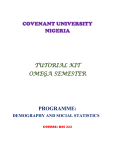 dss322 tutorial kit - Covenant University
