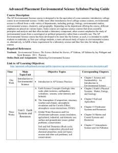 2016-17 Advanced Placement Environmental Science