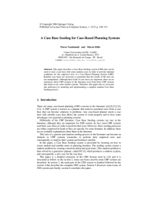 A Case Base Seeding for Case-Based Planning Systems