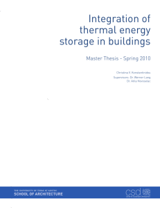 Integration of thermal energy storage in buildings