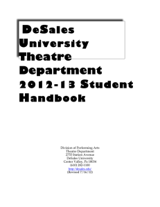 Theatre Department - DeSales University