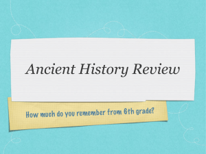 Ancient History Review - Mr. Kash`s History Page