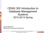 CENG 302 Introduction to Database Management