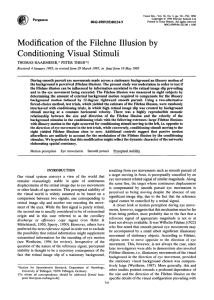 Modification of the filehne illusion by conditioning visual stimuli
