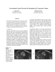 Convolutional Neural Networks for Estimating Left Ventricular Volume