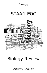 Biology Review Activity Booklet - Student 2014-15