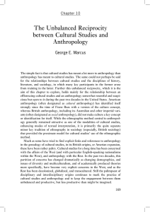 The Unbalanced Reciprocity between Cultural Studies and