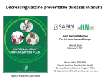 Decreasing vaccine preventable diseases in adults