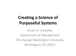 Creating a Science of Purposeful Systems - GW Blogs