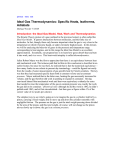 Ideal Gas Thermodynamics: Specific Heats, Isotherms