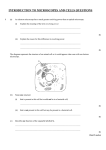 INTRODUCTION TO MICROSCOPES AND CELLS QUESTIONS 1