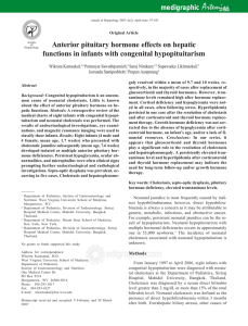 Anterior pituitary hormone effects on hepatic functions