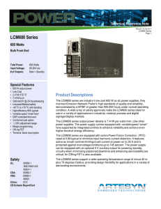 LCM600 Series - Artesyn Embedded Technologies