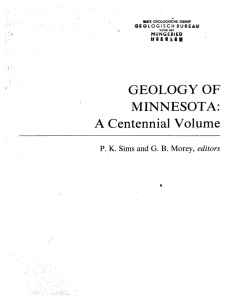 GEOLOGY OF MINNESOTA: A Centennial Volume