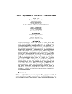 Genetic Programming as a Darwinian Invention Machine