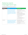 Adverse event management tips