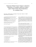 Temperature-Related Genetic Changes in Laboratory Populations of