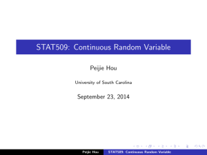 STAT509: Continuous Random Variable