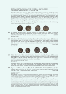 ROMAN IMPERATORIAL AND IMPERIAL SILVER COINS