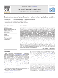 Thinning of continental backarc lithosphere by flow