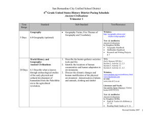 Pacing Guide Grade 6 - San Bernardino City Unified School District