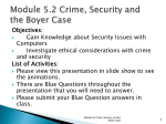Module 5.2 Crime, Security and the Boyer Case