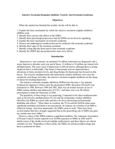 Selective Serotonin Reuptake Inhibitor Toxicity And Serotonin