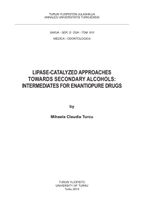 lipase-catalyzed approaches towards secondary alcohols