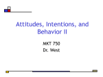 Attitudes, Intentions, and Behavior II