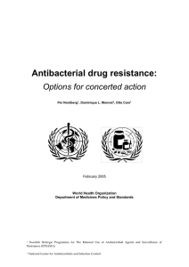What is the nature and extent of antibacterial drug