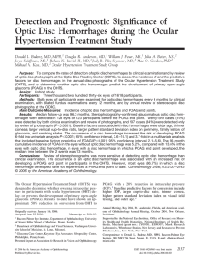 Detection and Prognostic Significance of Optic Disc Hemorrhages