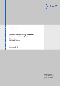 Capital Shares and Income inequality: Evidence from the Long