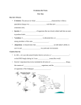 Evolution-Slot Notes Part One Darwin`s Theory Evolution: The