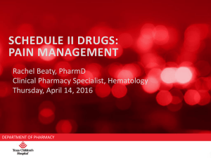 Schedule II Drugs: Pain Management