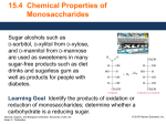 15.4 Chemical Properties of Monosaccharides