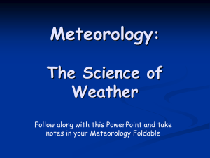 Weather Tools and Symbols - Milton 7th Grade Advanced Science