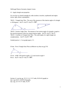 McDougal Geometry chapter 4 notes