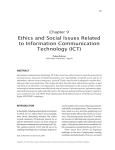 Ethics and Social Issues Related to Information Communication