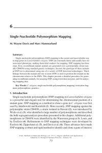 Single-Nucleotide Polymorphism Mapping
