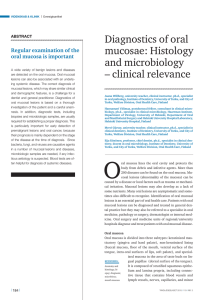 Diagnostics of oral mucosae: Histology and